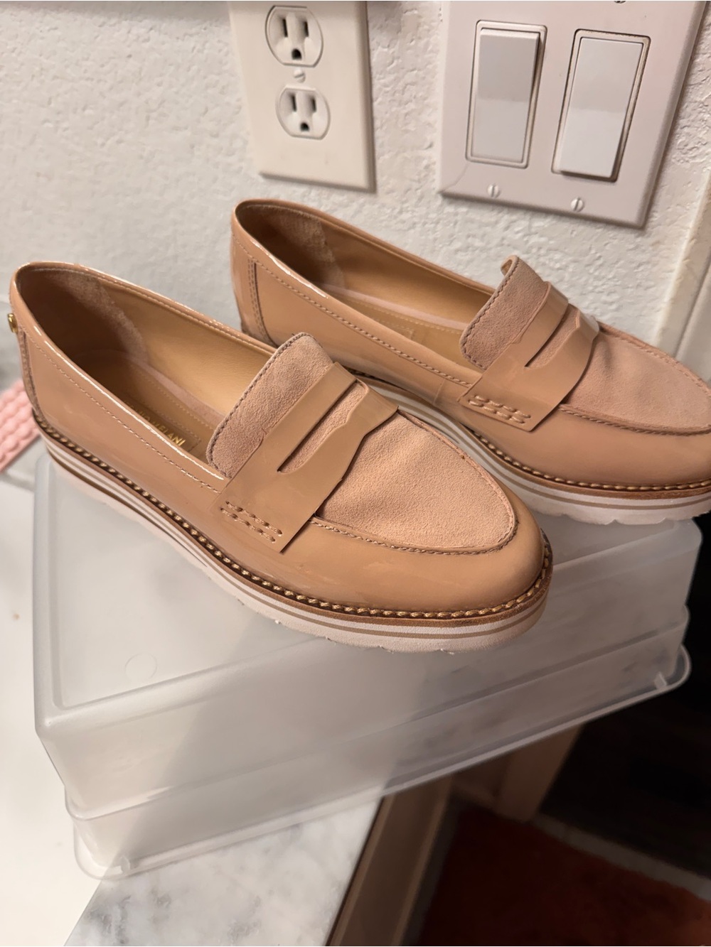 ANTONIO MELANI Beige Tan Loafers